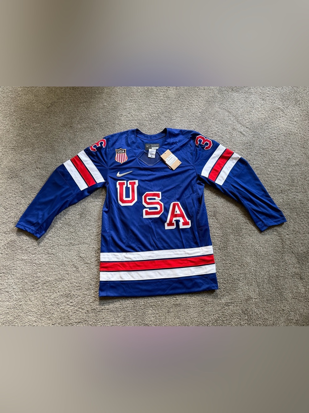 Size Small - Jake Oettinger Official NIKE Team USA 2026 Hockey Jersey Men’s NWT